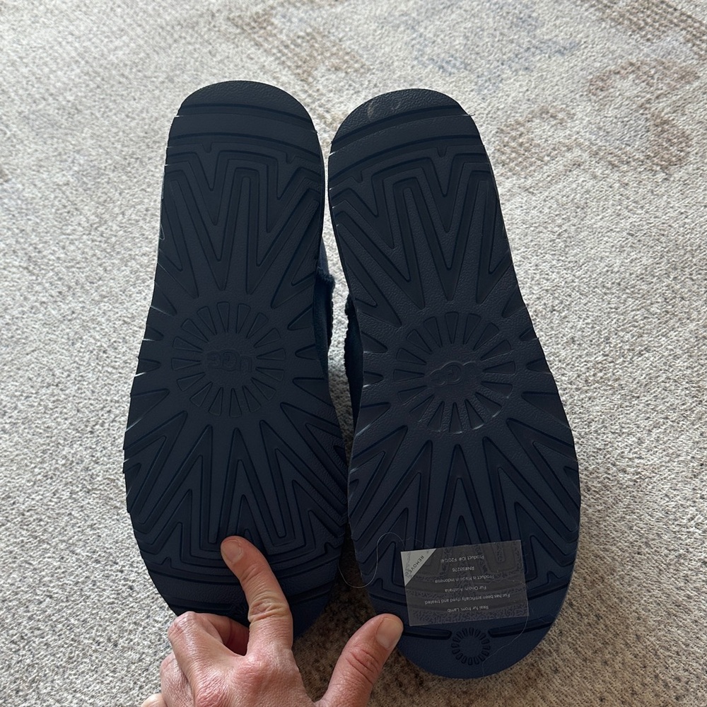 UGG Navy Plush Ankle Boots - Picture 4 of 6